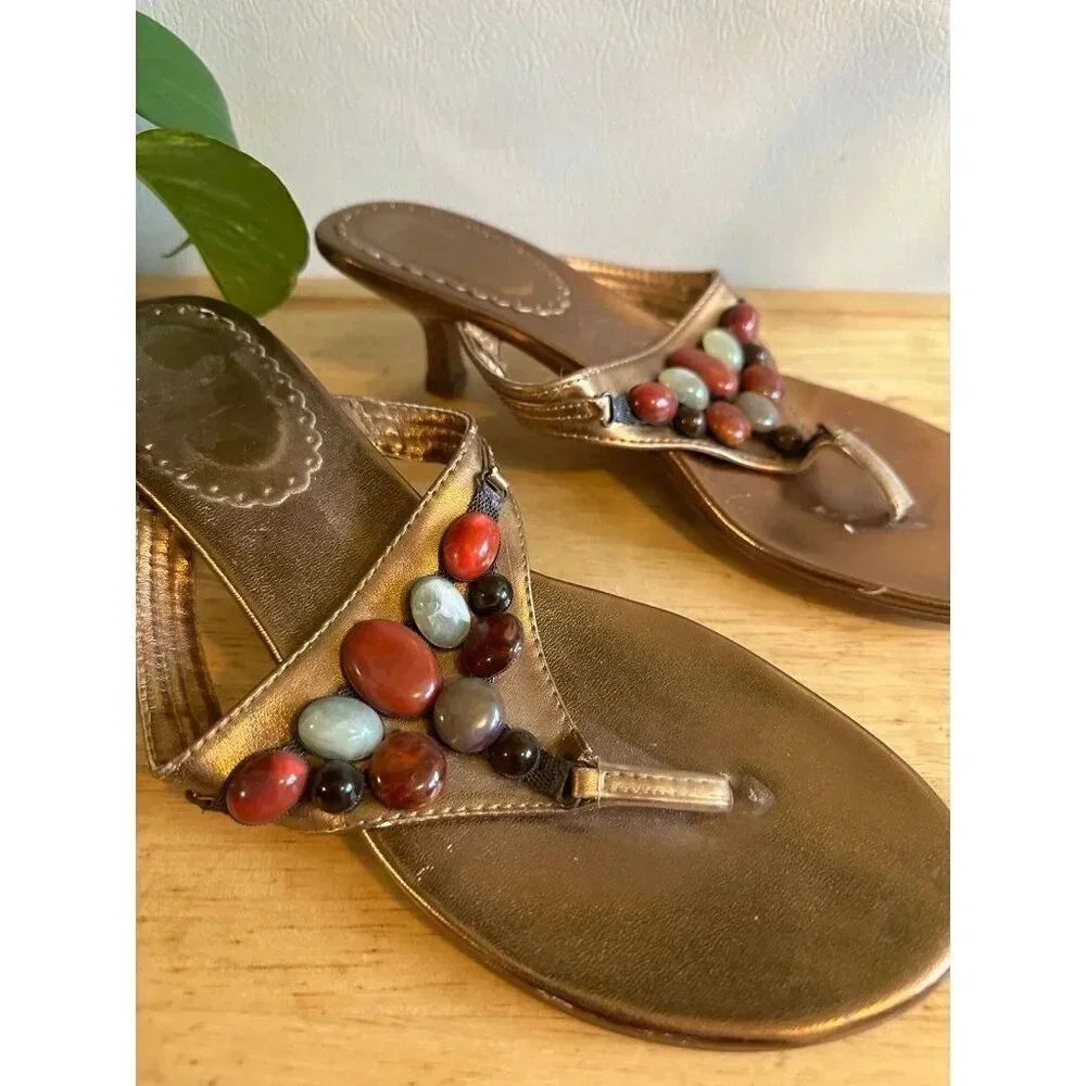 Women’s size 9 stone Heeled  Sandals